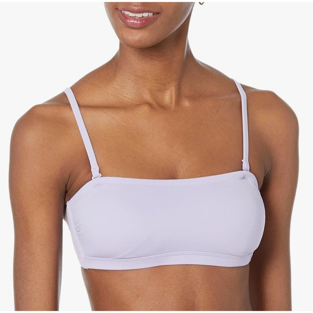 Amazon Essentials Womens Lavender Bandeau Bikini Top UPF 50+ XXL